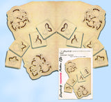 1940s Vintage Simplicity Sewing Pattern 7247 Uncut Cutwork Fruit Luncheon Set