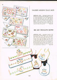 1940s VTG Simplicity Embroidery Transfer 7249 Uncut Baby Bib & Tray Cloth Motifs