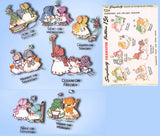 1940s Vintage Simplicity Embroidery Transfer 7254 Uncut Sunbonnet Sue Tea Towels