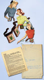 1940s Vintage Simplicity Embroidery Transfer 7358 Uncut Applique Belt Pockets