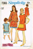 1960s Vintage Simplicity Sewing Pattern 7365 Cute Misses Coverall Apron Sz Small