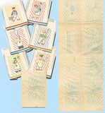 1940s Vintage Simplicity Embroidery Transfer 7369 Uncut Rare Men at Work Tea Towels