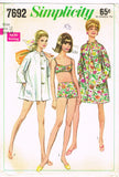 1960s Vintage Simplicity Sewing Pattern 7692 Cute Swim Suit & Cover Up Size 34 B
