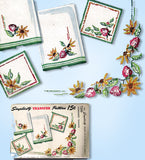 1940s Vintage Simplicity Embroidery Transfer 7399 Uncut Cross Stitch Flowers - Vintage4me2