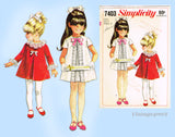 Simplicity 7403: 1960s Cute Toddler Girls Party Dress Sz2 Vintage Sewing Pattern