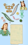1940s Vintage Simplicity Embroidery Transfer 7408 Uncut Sequin Clothing Trims