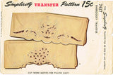 1940s Vintage Simplicity Sewing Pattern 7437 Uncut Cutwork Pillowcase Motifs - Vintage4me2