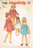Simplicity 7466: 1960s Toddler Girls Smocked Dress Size 2 Vintage Sewing Pattern