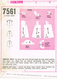 Pattern Piece Chart for Simplicity 7561