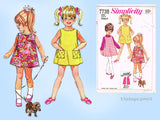 Simplicity 7739: 1960s Sweet Toddler Girls Dress Size 6 Vintage Sewing Pattern