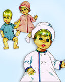 1960s Vintage Simplicity Sewing Pattern 7931 Cute 12 Inch Baby Doll Clothes ORIG