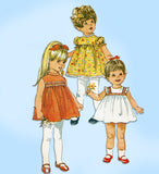 Simplicity 8016: 1960s Cute Baby Girls High Yoke Dress 6m Vintage Sewing Pattern