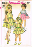 1960s Vintage Simplicity Sewing Pattern 8068 Cute Uncut Girls Party Dress Size 5