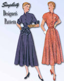 1940s Vintage Designer Dress 1949 Simplicity Sewing Pattern 8229 32 B - Vintage4me2