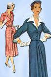1950s Vintage Simplicity Sewing Pattern 8377 Uncut Misses Street Dress Sz 14 32B
