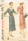 1950s Vintage Simplicity Sewing Pattern 8377 Uncut Misses Street Dress Sz 14 32B