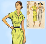 Simplicity 8402: 1950s Stylish Misses Afternoon Dress 34B Vintage Sewing Pattern