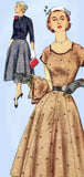 1950s Vintage Simplicity Sewing Pattern 8470 Misses Dress & Jacket Size 16 34B