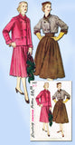 1950s Vintage Misses Suit Uncut 1952 Simplicity Sewing Pattern 8487 Size 16