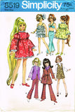 1960s VTG Simplicity Sewing Pattern 8519 Cute 17.5 Inch High Heel Doll Clothes