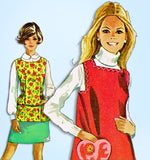 1960s Vintage Simplicity Sewing Pattern 8563 Misses Cobbler Apron Sz 32 34 Bust