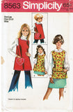 1960s Vintage Simplicity Sewing Pattern 8563 Misses Cobbler Apron Sz 32 34 Bust