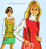 1960s Vintage Simplicity Sewing Pattern 8563 Misses Cobbler Apron Sz 32 34 Bust
