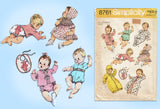 1960s Vintage Simplicity Sewing Pattern 8761 Uncut Infant Baby Layette Set ORIG