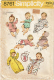 1960s Vintage Simplicity Sewing Pattern 8761 Uncut Infant Baby Layette Set ORIG