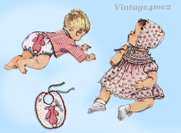 1960s Vintage Simplicity Sewing Pattern 8761 Uncut Infant Baby Layette Set ORIG