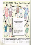 1920s Vintage Simplicity Sewing Pattern 89 Uncut Toddler Girls Romper Size 4 - Vintage4me2