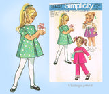 Simplicity 9129: 1960s Sweet Toddler Girls Dress Size 5 Vintage Sewing Pattern