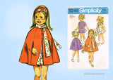 Simplicity 9246: 1960s Sweet Toddler Girls Dress Size 5 Vintage Sewing Pattern