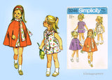 Simplicity 9246: 1960s Sweet Toddler Girls Dress Size 5 Vintage Sewing Pattern
