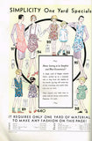 1920s Antique Simplicity Sewing Pattern 94 Uncut Misses Flapper Apron Fits All - Vintage4me2