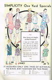 1930s Vintage Simplicity Sewing Pattern 98 Uncut Toddler Girls Romper Size 3
