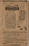 1930s Vintage Simplicity Sewing Pattern 98 Uncut Toddler Girls Romper Size 3
