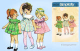 Simplicity 9839: 1960s Sweet Baby Girls Dress Size 1 Vintage Sewing Pattern
