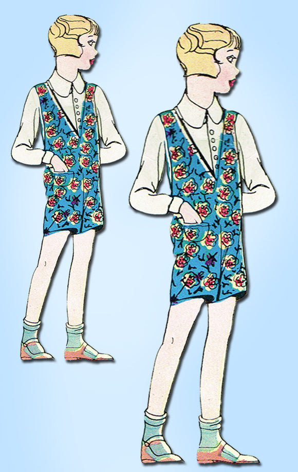 1920s Vintage Simplicity Sewing Pattern 89 Uncut Toddler Girls Romper Size 4 - Vintage4me2