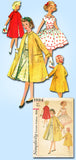 1950s Vintage Simplicity Sewing Pattern 1934 Girls Party Dress and Coat Size 8