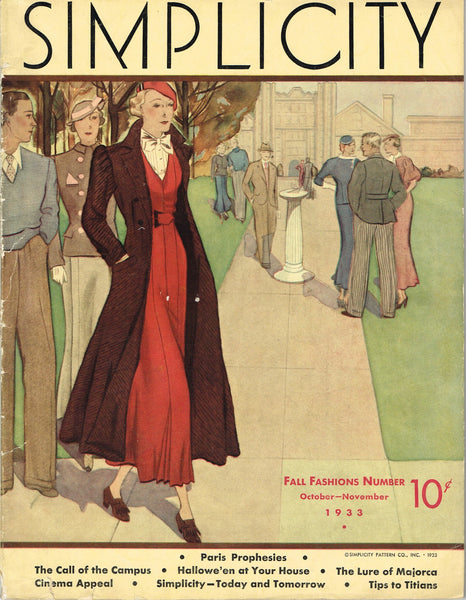 Instant Digital Download Simplicity Fall 1933 Pattern Book Ebook Catalog Magazine