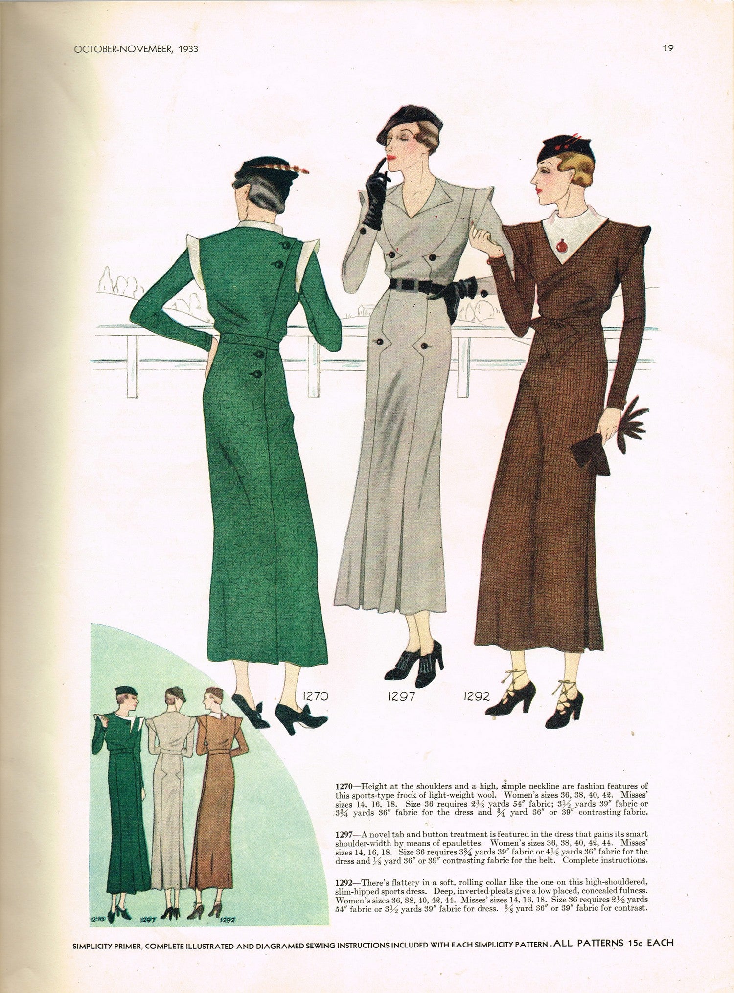 Instant Digital Download Simplicity Fall 1933 Pattern Book Ebook Catal Vintage4me2
