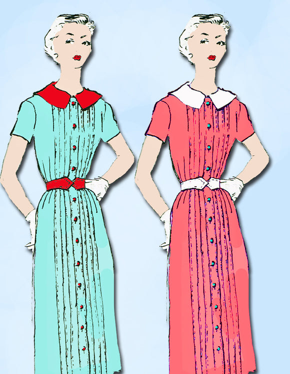 1950s Designer Spadea Sewing Pattern 1246 Uncut Brigance Misses Dress 36.5 B