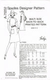 1970s Original Vintage Spadea Designer Double Pattern 2 Dresses Sz 32-36 Bust
