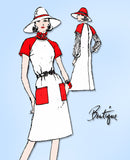 1970s Original Vintage Spadea Designer Double Pattern 2 Dresses Sz 32-36 Bust