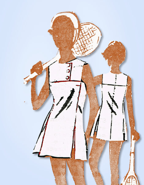 1960s Vintage Spadea Designer Pattern NA-2172 Uncut Misses Tennis Dress Sz 31 B