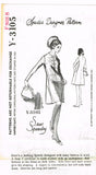 1960s Original Vintage Spadea Designer Pattern Y-3105 Uncut Misses Dress Sz 33 B