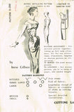 1950s Rare Original Vintage Spadea Designer Pattern S-299 Wiggle Dress 36.5 Bust