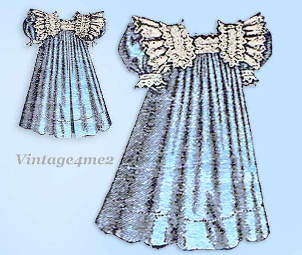 Standard 3754: 1890s Rare Toddler Girls Apron Dress 20B Vintage Sewing Pattern