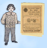 Standard 4287: 1900s Rare Toddler Boy's Shirt Waist Sz 6 Antique Sewing Pattern